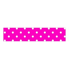 1950 Hello Pink White Dots Velvet Scrunchie by SomethingForEveryone