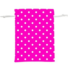 1950 Hello Pink White Dots  Lightweight Drawstring Pouch (xl) by SomethingForEveryone