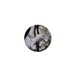 White Egret 1  Mini Buttons