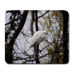 White Egret Large Mousepads by SomethingForEveryone