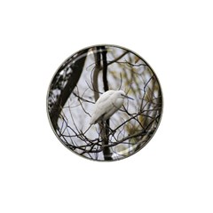 White Egret Hat Clip Ball Marker