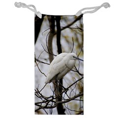 White Egret Jewelry Bag