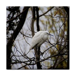 White Egret Face Towel