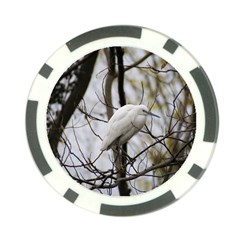 White Egret Poker Chip Card Guard (10 Pack)