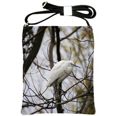 White Egret Shoulder Sling Bag