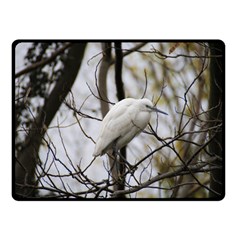 White Egret Fleece Blanket (small) by SomethingForEveryone