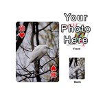 White Egret Playing Cards 54 Designs (Mini) Front - Heart10