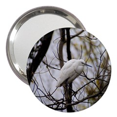 White Egret 3  Handbag Mirrors