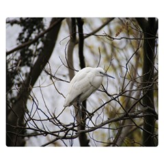 White Egret Double Sided Flano Blanket (small)  by SomethingForEveryone