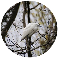 White Egret Wooden Puzzle Round by SomethingForEveryone