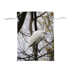 White Egret Lightweight Drawstring Pouch (m)