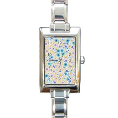 Flower Bomb 2 Rectangle Italian Charm Watch