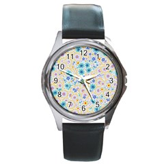 Flower Bomb 2 Round Metal Watch