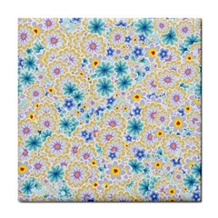 Flower Bomb 2 Tile Coaster by PatternFactory