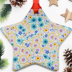 Flower Bomb 2 Ornament (star) by PatternFactory