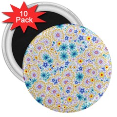 Flower Bomb 2 3  Magnets (10 Pack)  by PatternFactory