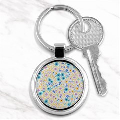 Flower Bomb 2 Key Chain (round) by PatternFactory