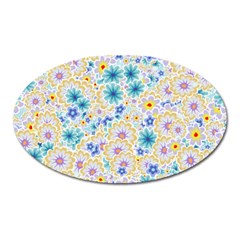 Flower Bomb 2 Oval Magnet by PatternFactory