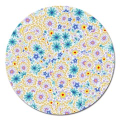 Flower Bomb 2 Magnet 5  (round) by PatternFactory