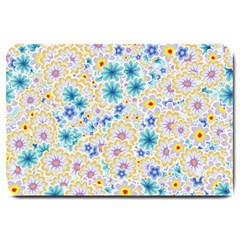 Flower Bomb 2 Large Doormat  by PatternFactory