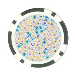 Flower Bomb 2 Poker Chip Card Guard by PatternFactory