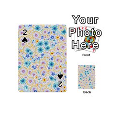 Flower Bomb 2 Playing Cards 54 Designs (mini) by PatternFactory