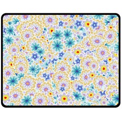 Flower Bomb 2 Double Sided Fleece Blanket (medium)  by PatternFactory