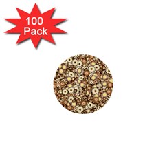 Flower Bomb 3b 1  Mini Buttons (100 Pack)  by PatternFactory