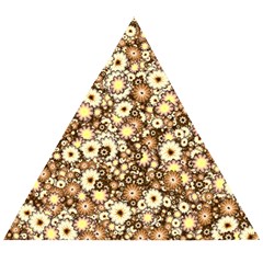 Flower Bomb 3b Wooden Puzzle Triangle by PatternFactory