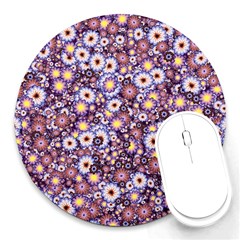 Flower Bomb 3 Round Mousepads by PatternFactory