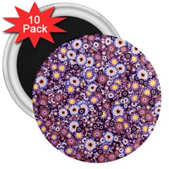 Flower Bomb 3 3  Magnets (10 Pack)  by PatternFactory