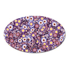 Flower Bomb 3 Oval Magnet by PatternFactory