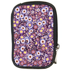 Flower Bomb 3 Compact Camera Leather Case by PatternFactory