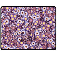 Flower Bomb 3 Double Sided Fleece Blanket (medium)  by PatternFactory