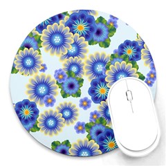 Flower Bomb 7 Round Mousepads by PatternFactory