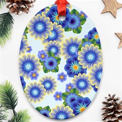 Flower Bomb 7 Ornament (oval)