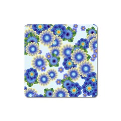 Flower Bomb 7 Square Magnet by PatternFactory