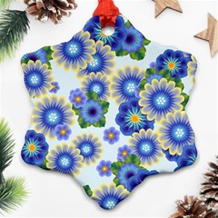 Flower Bomb 7 Snowflake Ornament (two Sides)