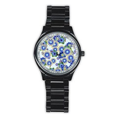 Flower Bomb 7 Stainless Steel Round Watch by PatternFactory