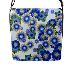 Flower Bomb 7 Flap Closure Messenger Bag (l) by PatternFactory