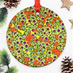 Flower Bomb 8 Ornament (Round) Front