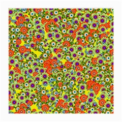 Flower Bomb 8 Medium Glasses Cloth (2 Sides) by PatternFactory