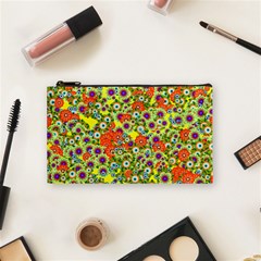 Flower Bomb 8 Cosmetic Bag (small) by PatternFactory