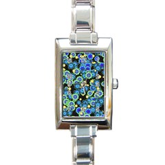 Flower Bomb  9 Rectangle Italian Charm Watch by PatternFactory