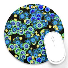 Flower Bomb  9 Round Mousepads by PatternFactory