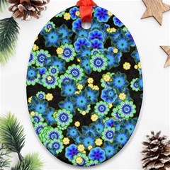 Flower Bomb  9 Ornament (oval)