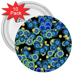 Flower Bomb  9 3  Buttons (10 Pack)  by PatternFactory