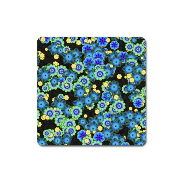 Flower Bomb  9 Square Magnet