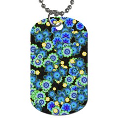 Flower Bomb  9 Dog Tag (two Sides) by PatternFactory