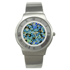 Flower Bomb  9 Stainless Steel Watch by PatternFactory